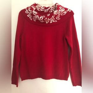 Red sweater by  Christopher & Banks